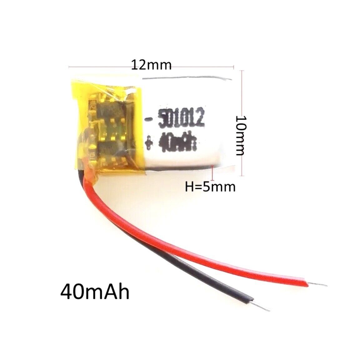 3 batterie ricaricabili ai polimeri di lio Lipo da 3,7 V 40 mAh 501012 3 batterie ricaricabili ai polimeri di lio Lipo da 3,7 V 40 mAh 501012