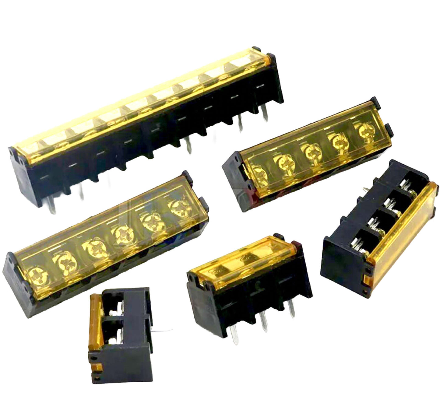 5PCS HB-9500 Barrier Terminal Block + Cover 2P 3P 4P 5P 6P 9.5mm Pitch 300V 30A