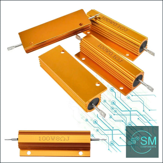 1 X 100 Watt Power Resistor Aluminium Shell Case Wire Wound Resistor 0.05R-50KR