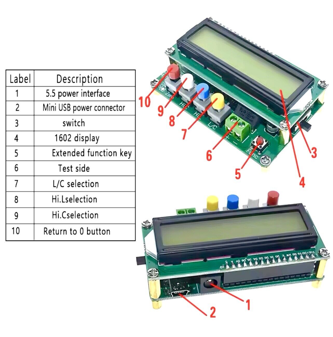 Precision Digital LC100-A LCD High Inductance Capacitance L/C Meter Tester DIY