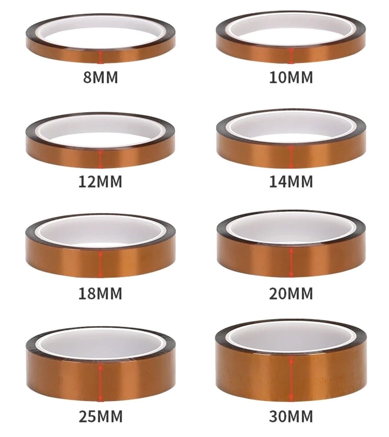 WETEC Kapton Klebepunkte 6mm - 1000 Stück Polyimid Klebepunkte Rolle
