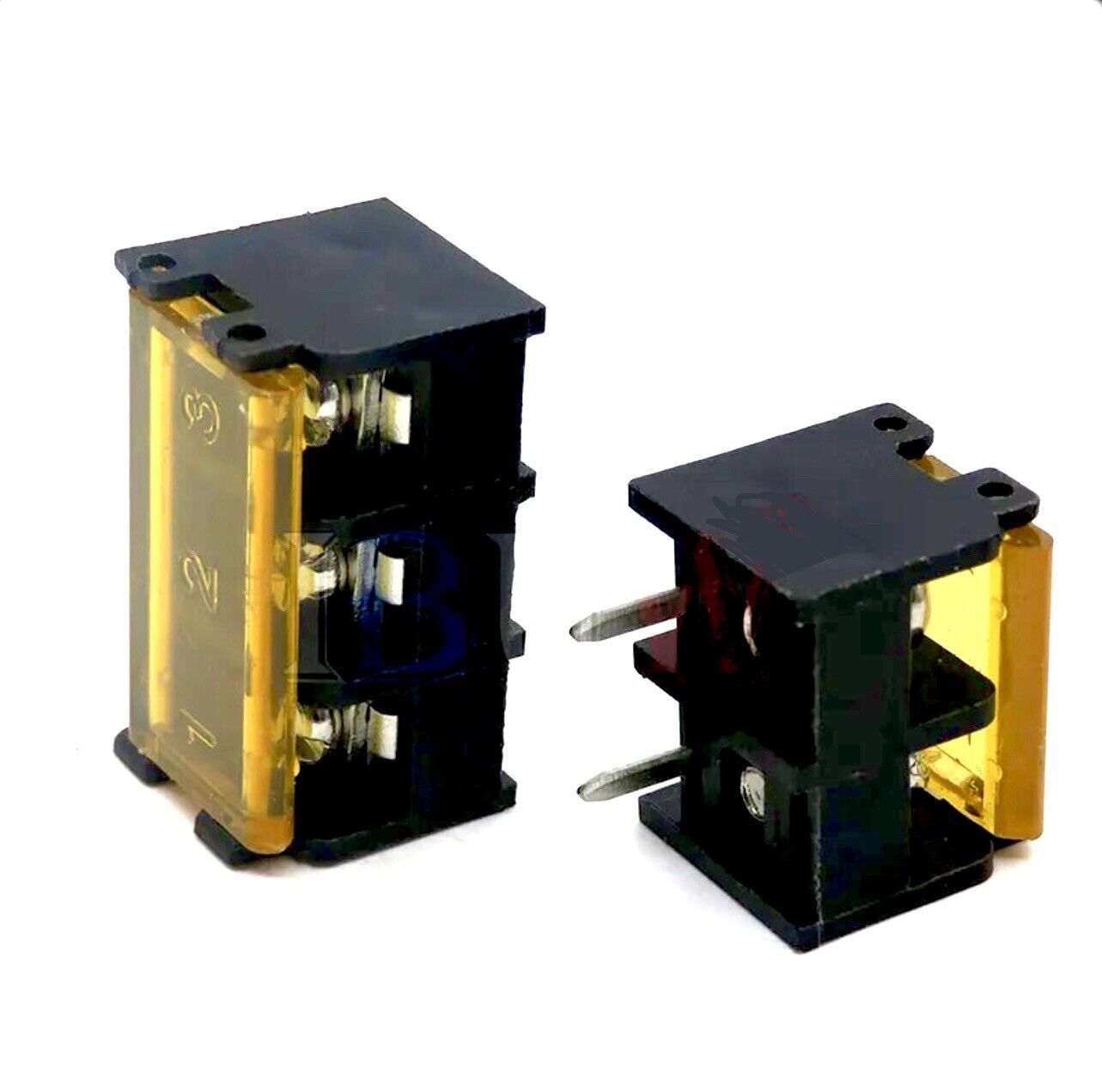 5PCS HB-9500 Barrier Terminal Block + Cover 2P 3P 4P 5P 6P 9.5mm Pitch 300V 30A