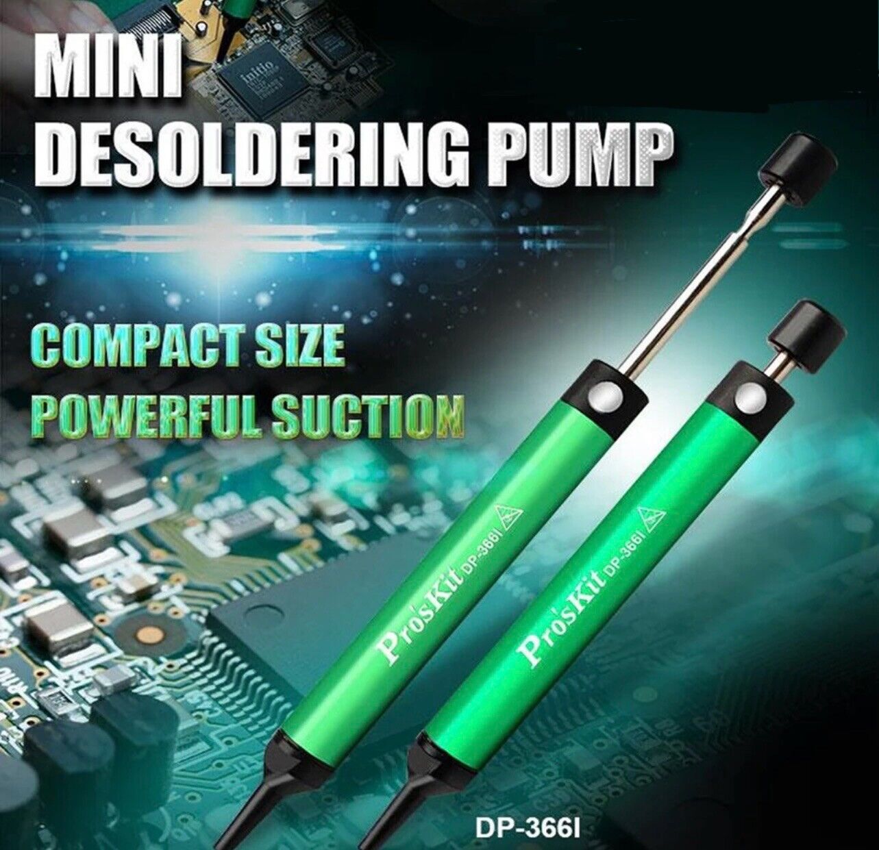 Aluminium Alloy Suction Remover Sucker DP-366I Tin Suction Pump Desoldering DIY
