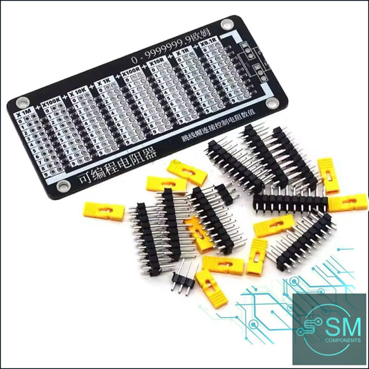 DIY 7 Decade Resistor Board OΩ-9999999Ω 1 Ω Resolution Programmable Resistance