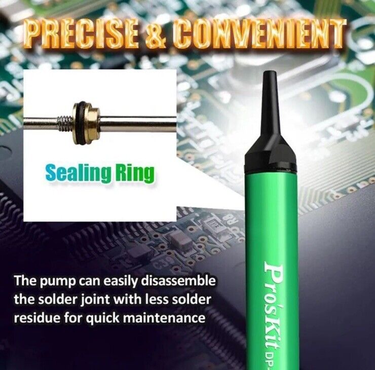 Aluminium Alloy Suction Remover Sucker DP-366I Tin Suction Pump Desoldering DIY