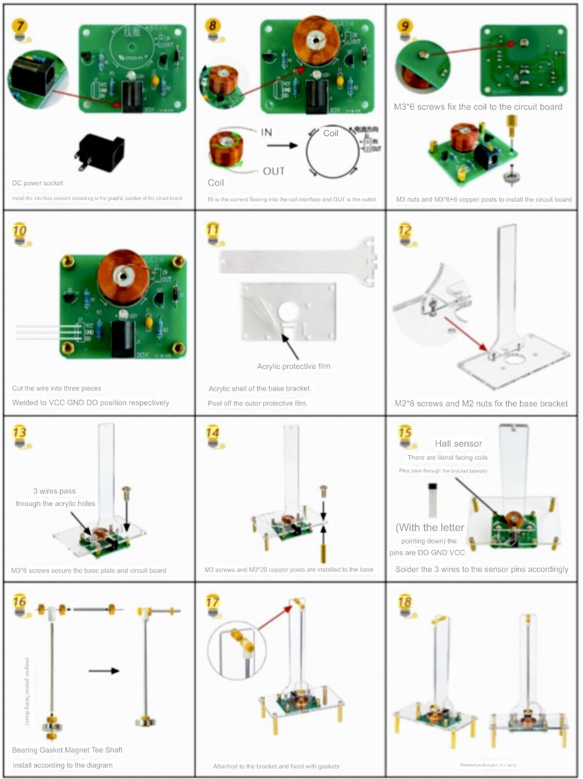 DIY Electronic Swing Kit Electromagnetic Swing Induction Teaching Welding Parts