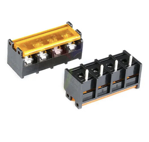 5PCS HB-9500 Barrier Terminal Block + Cover 2P 3P 4P 5P 6P 9.5mm Pitch 300V 30A
