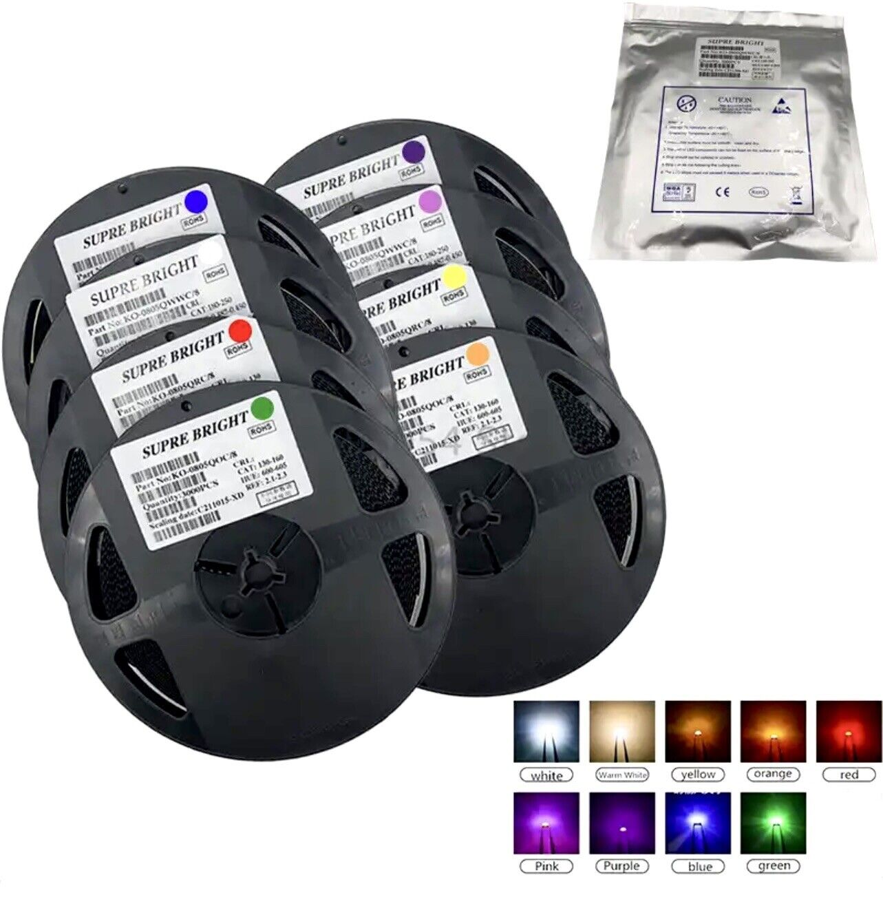 LED SMD 3528 50 Pezzi - Bianco Neutro 4500K 3.2V Per Fai Da Te E Riparazioni - Foto 9