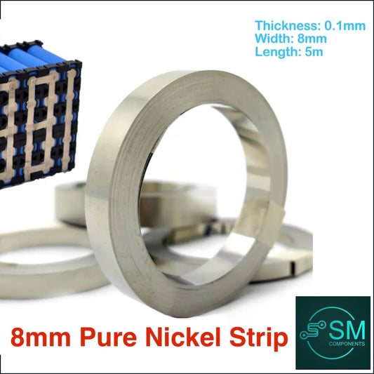 5 Mtrs 8 x 0.1mm Pure nickels Nickel Strip Tape Spot Welders Welding Equipment