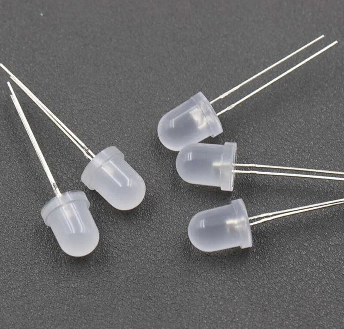 8mm Led Lens 50pcs 8mm F8 Milky Diffused Round Top LEDS Light Emitting Diodes Super ...