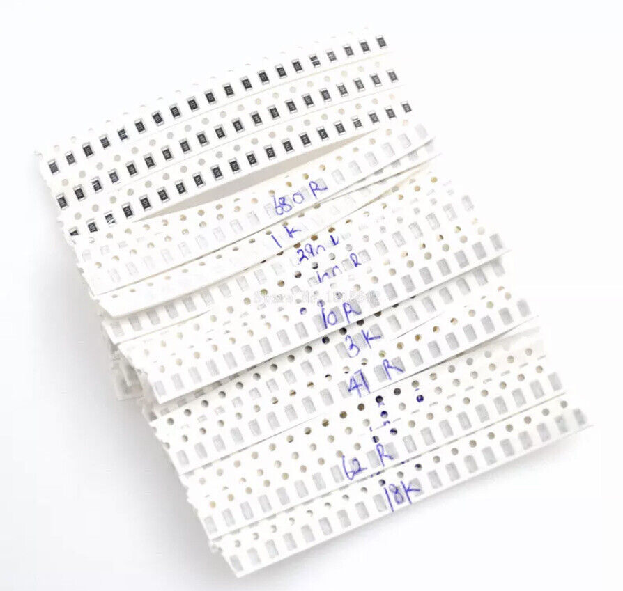 660PCS 0603 SMD Resistor Kit 33 Values Assorted Kit 1 Ω- 1M Ω 1% Values X 20 ea