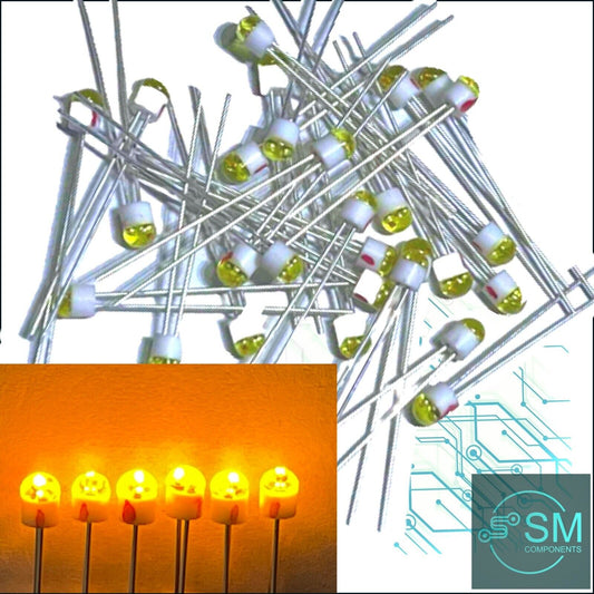 20 x LUMEX SSL-LX203 2mm YELLOW LED Light Emitting Diodes Ceramic Base Hobby DIY