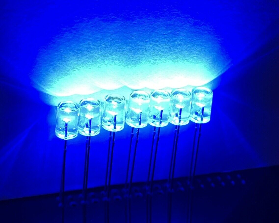 5mm Cool White Led Light Emitting Diode Flat Top 100pcs Led Clear Top No Edge