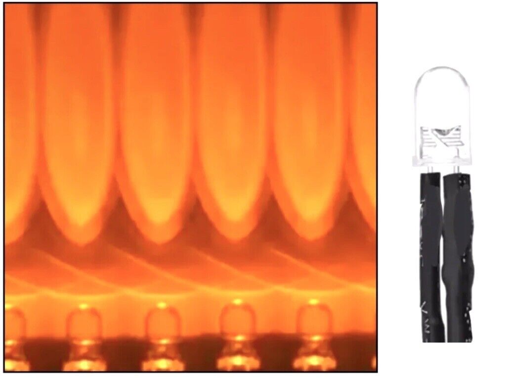 20PC Prewired 6-12V 5mm FLASHING LED 1.5Hz Clear Round Top Light Emitting Diode