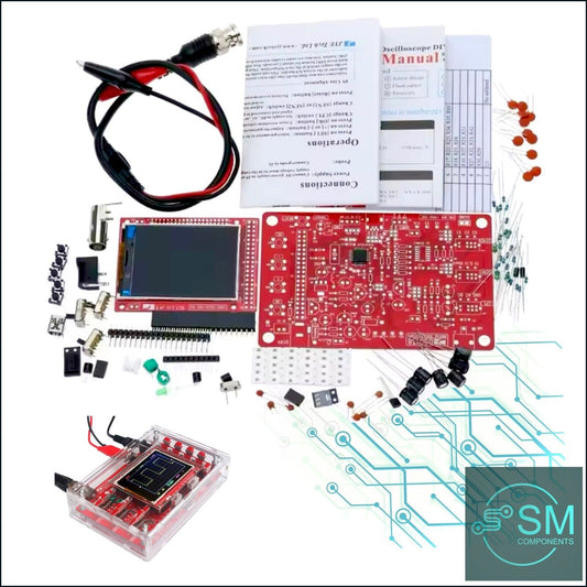 DSO138 2.4" TFT DIY Unassembled Digital Oscilloscope Kit (1Msps) + Probe + Case