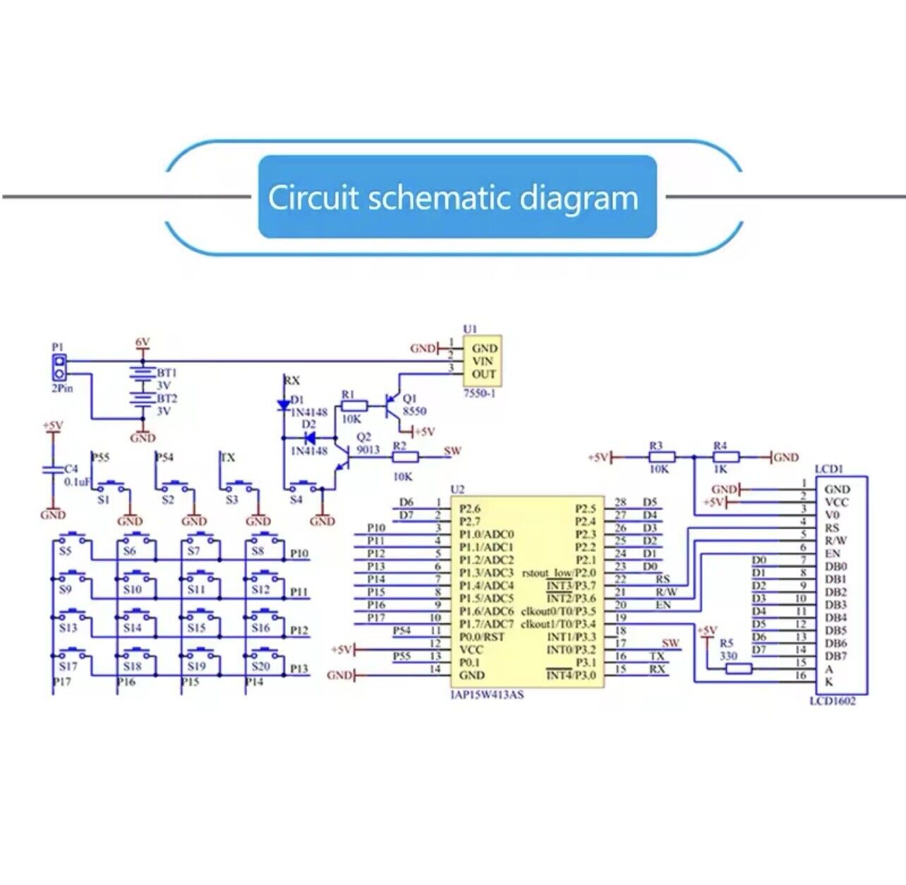 Calculator Electronic Production DIY Kit 51 Microcontroller Welding Exercise