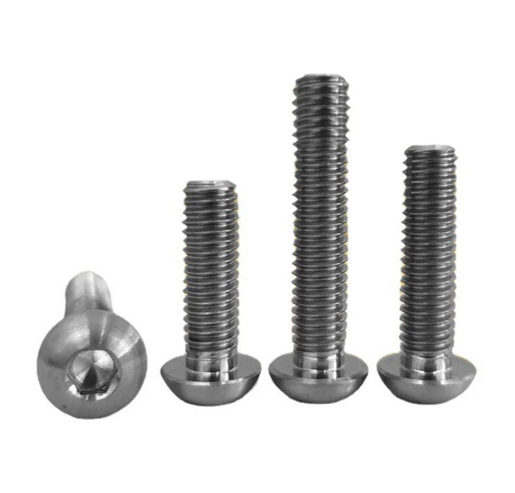 5-10PCS X Titanium Countersunk & Button Head Screws & Nuts Pure Grade ...