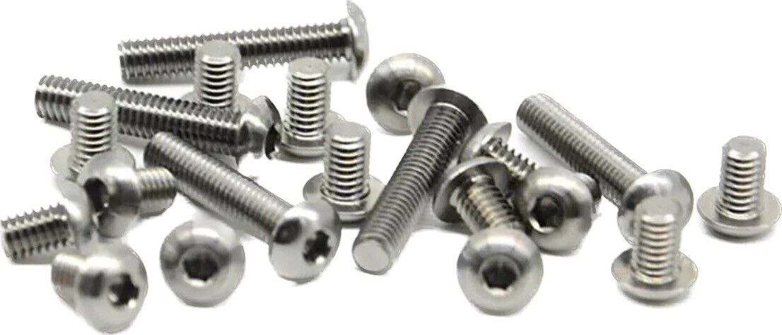 5-10PCS X Titanium Countersunk & Button Head Screws & Nuts Pure Grade ...