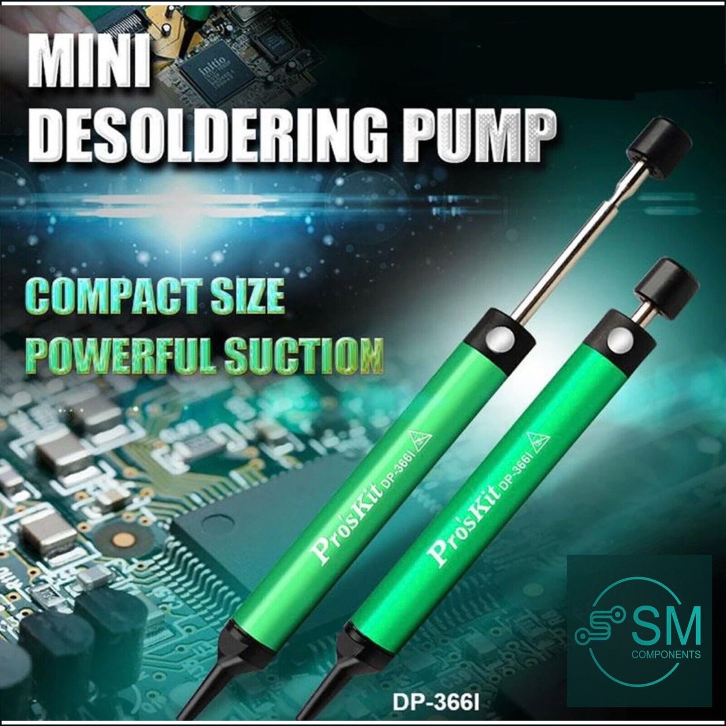 Aluminium Alloy Suction Remover Sucker DP-366I Tin Suction Pump Desoldering DIY