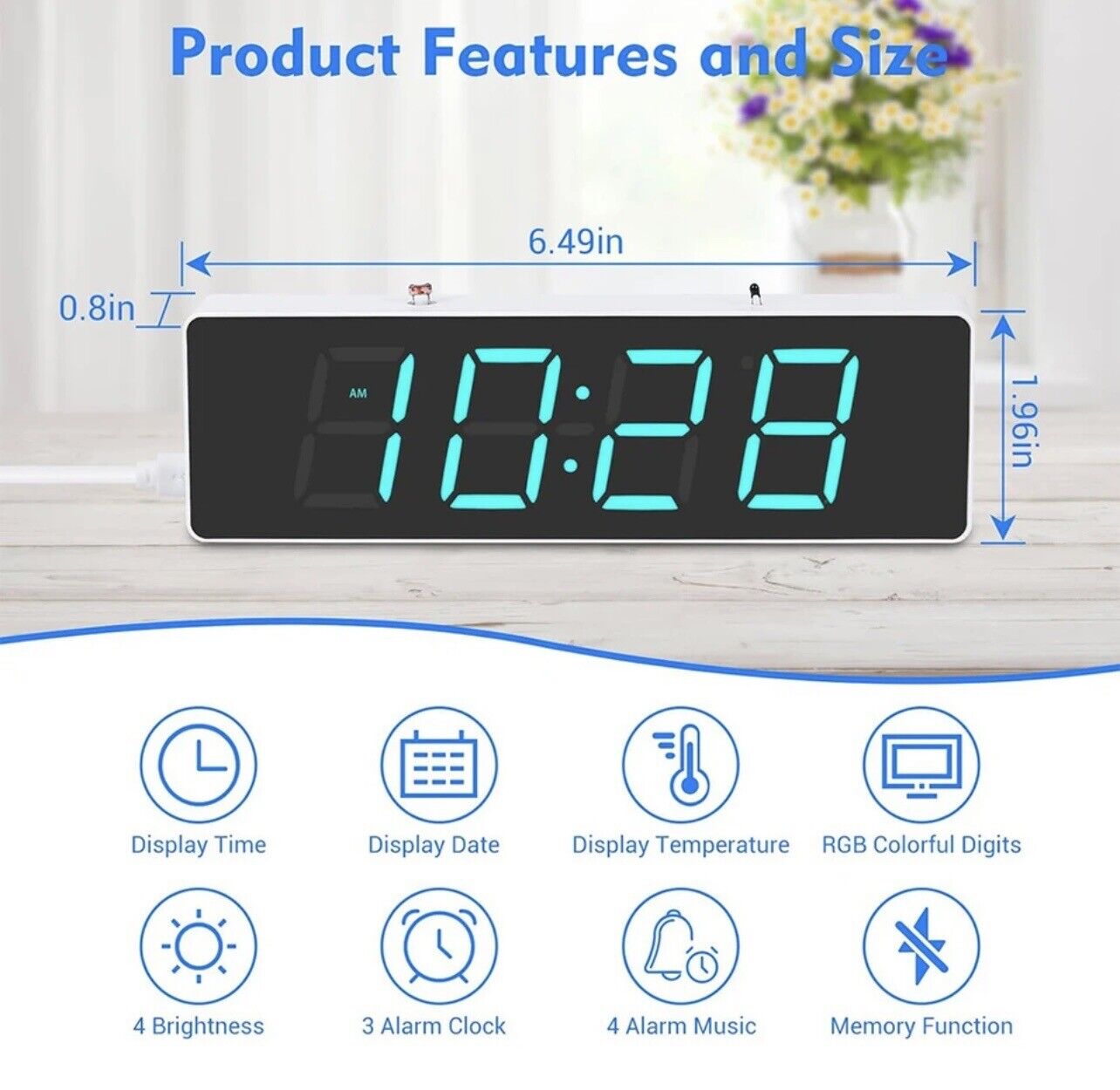 DIY 4 Digit RGB Clock Kit Temp Auto Brightness Alarm Soldering Practice Inc Case