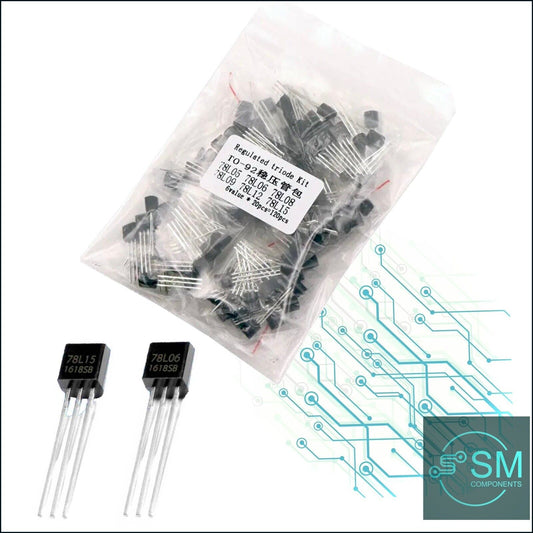120PCS 78L05-78L15 5V-15V 40mA - 100mA TO-92 Fixed Voltage Regulator Transistors