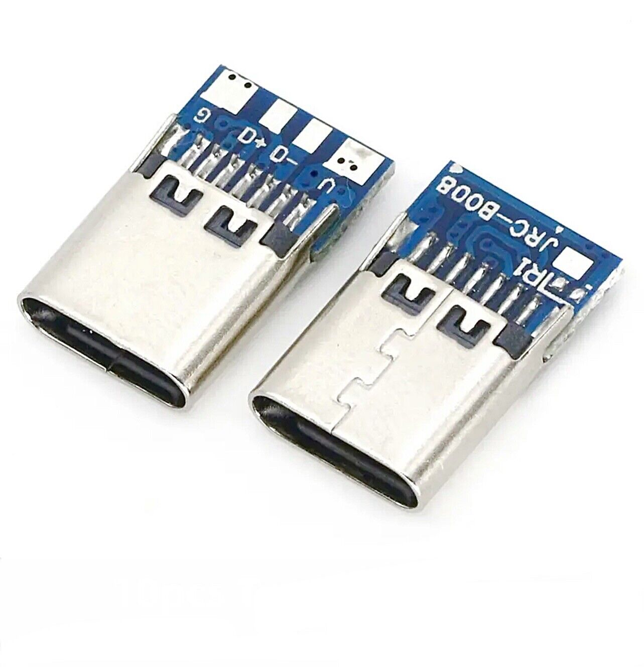 2 Sets 4pc USB Type C M/F Plug Connector + Socket Board DIY Project 10-14 Pin
