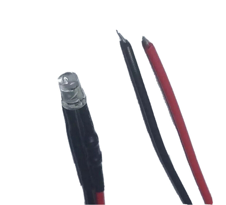 20pc Prewired 3mm YELLOW FLASHING LED 1.5Hz 12V Clear Round Light Emitting Diode