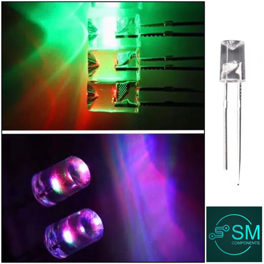 5mm Concave RGB LED Light Emitting Diode FAST flash 100pcs F5 Clear Top