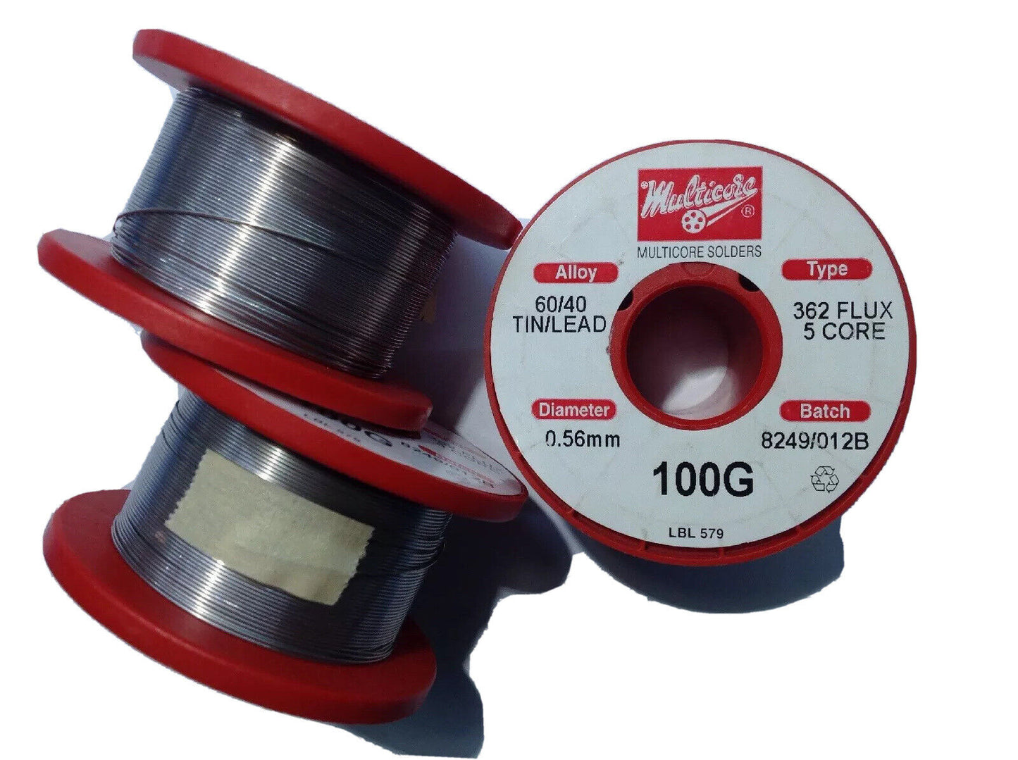 Multicore 60/40 Tin/Lead 362 Flux 5 Cored Solder Wire, 0.56mm  100g