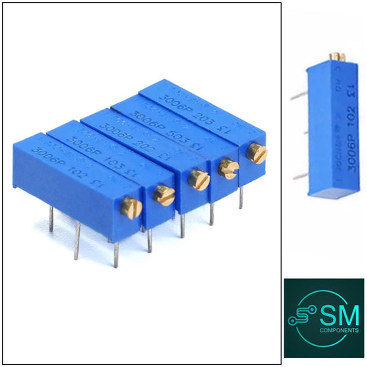 3006P Potentiometer 12PCS 12 Values 100R-500K PCB Pot Adjustable Resistor DIY