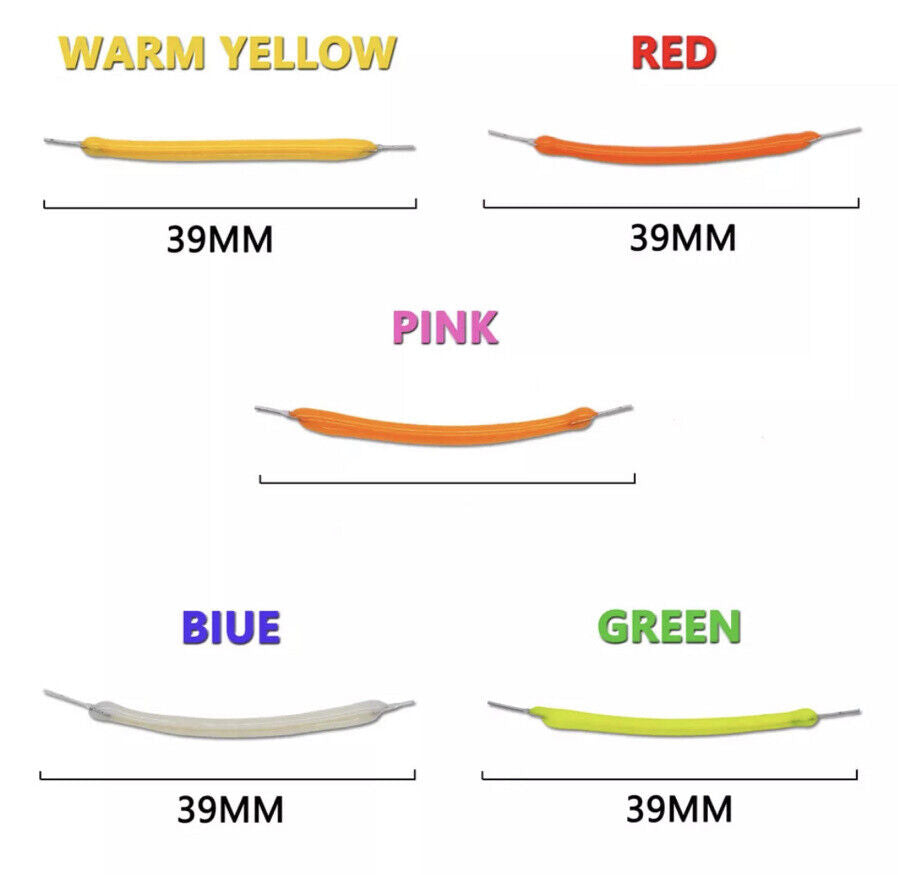6pcs DC3V 38mm RED Light Emitting Diode Super Flexible Silicone Filament LED