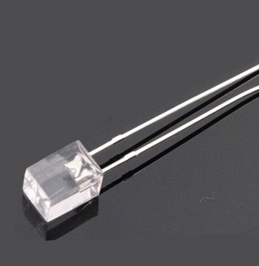 100pcs 5x5x7mm LEDS Clear Resin Square COOL WHITE Led Light Emitting Diode DIY