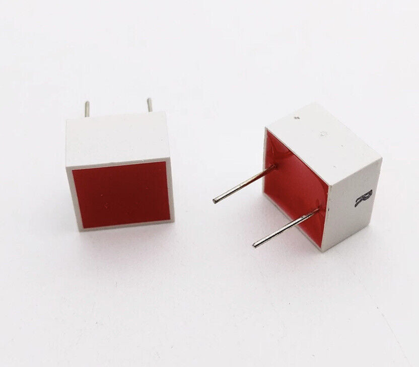 5PCS 10X10mm Indicator LED Block Diodes RED 625nm Light Emitting Diodes Projects