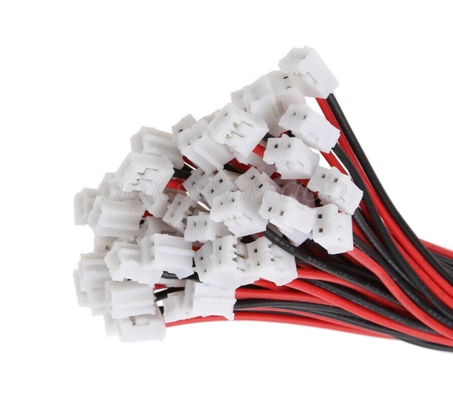 20Sets 40pc Mini Micro JST 2.0mm PH 2-Pin Connector Plug With Wires Cable 20cm