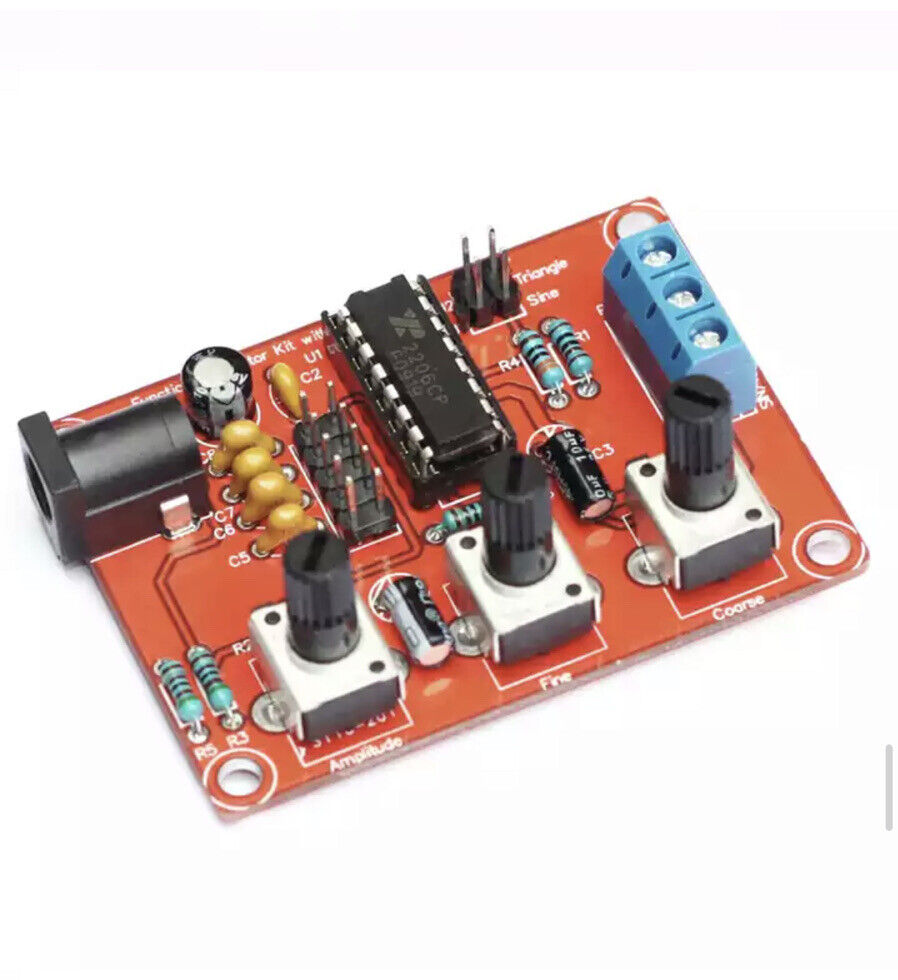 Precision Function Signal Generator DIY Kit 1Hz-1MHz Adjustable Frequency + Case