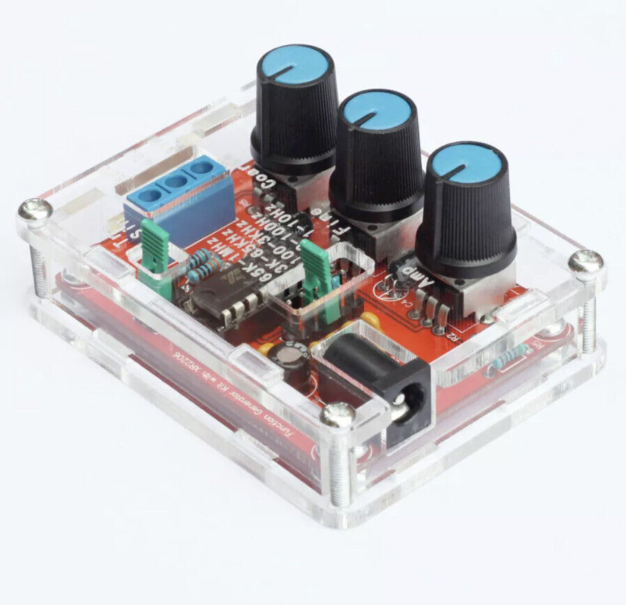 Precision Function Signal Generator DIY Kit 1Hz-1MHz Adjustable Frequency + Case