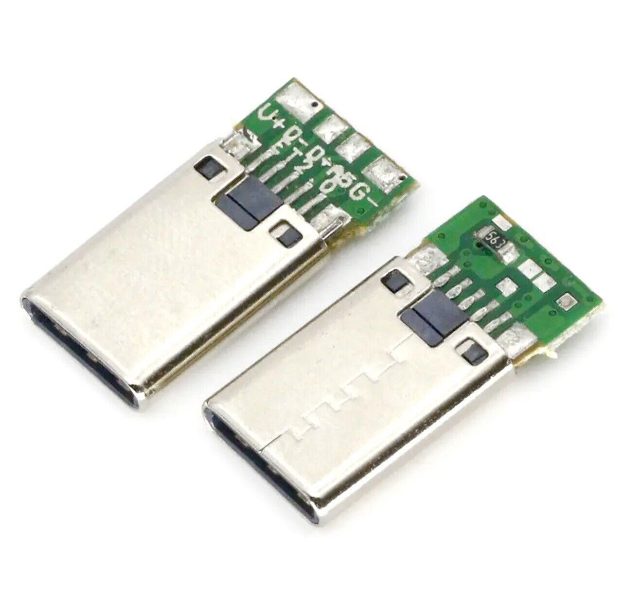 2 Sets 4pc USB Type C M/F Plug Connector + Socket Board DIY Project 10-14 Pin