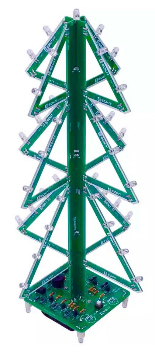 DIY 3D Xmas Music Christmas Tree Soldering Kit Flashing LED Electronic Kit