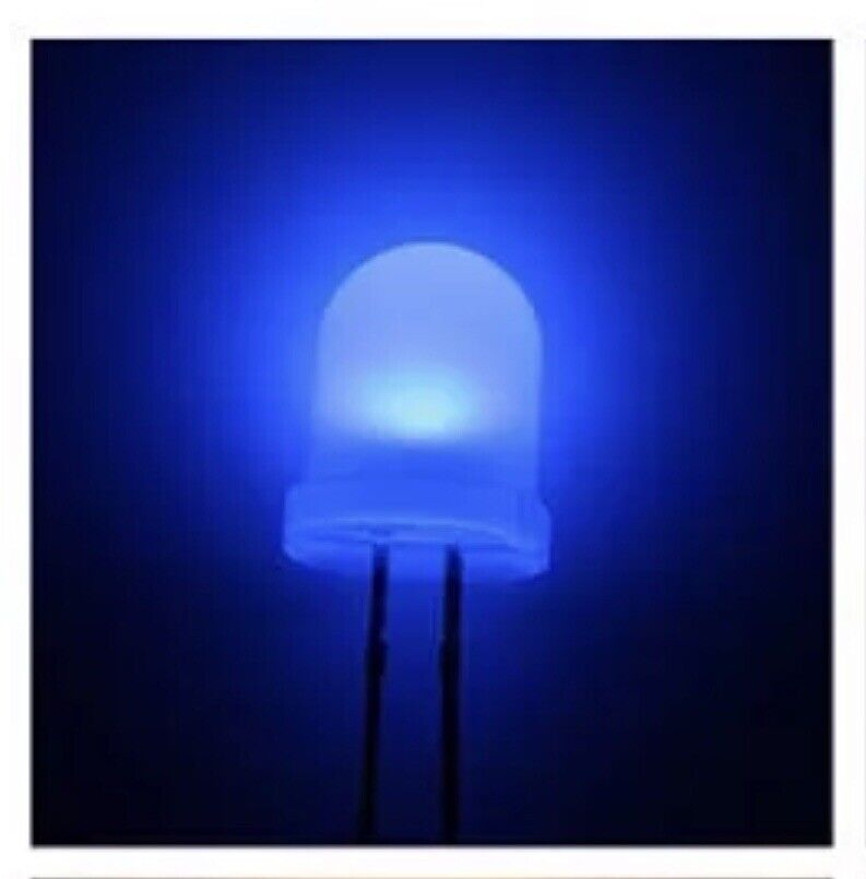 50pcs 8mm F8 BLUE Diffused LED Light Emitting Diode Super Bright LED 460nm