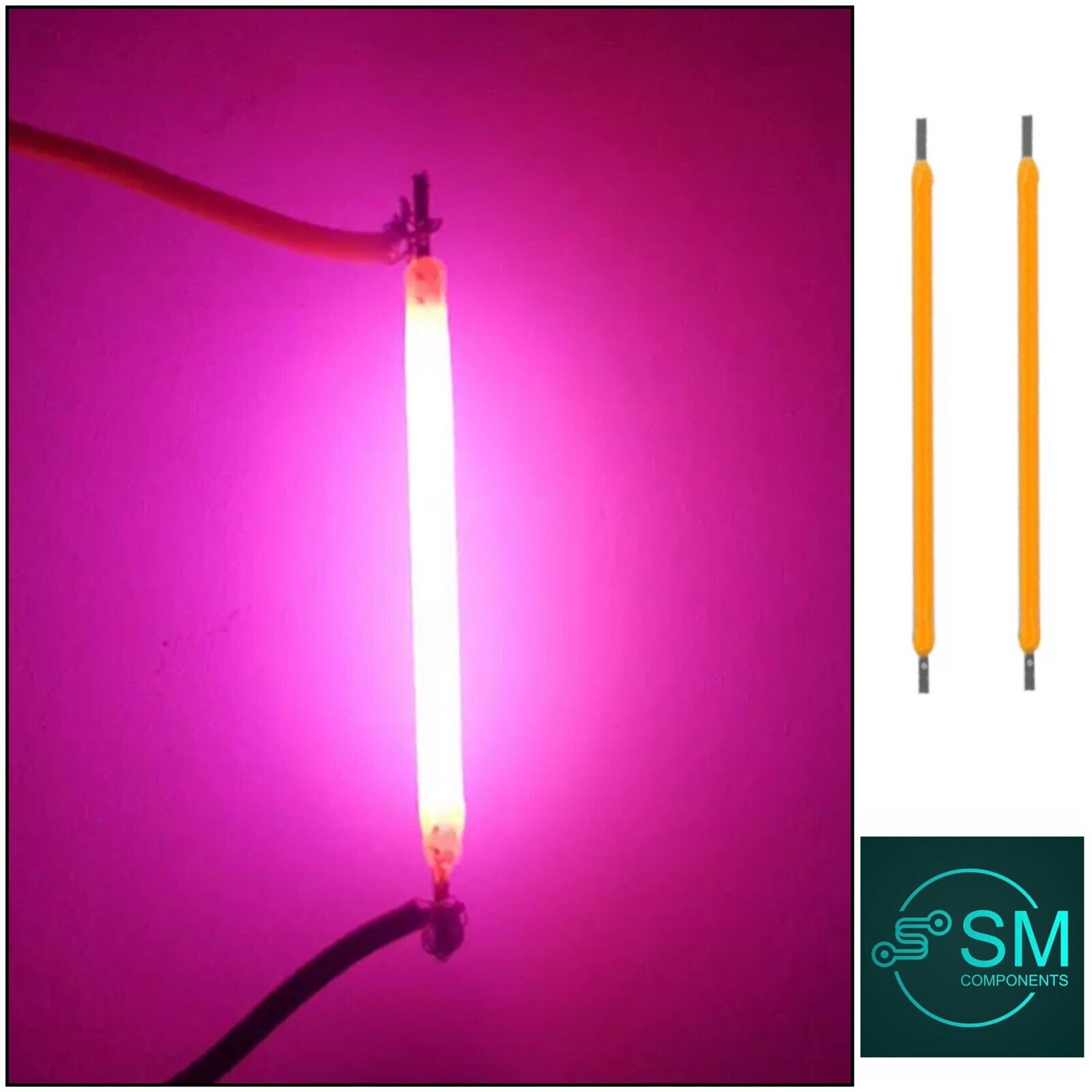 10Pcs DC 3V 100mA LED 40mm PINK Silicone Filament Led Light Emitting D ...