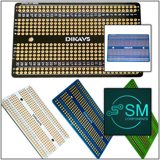 2PC 80x55 Double Side FR4 Arduino Breadboard Prototype PCB BLUE Soldering Board
