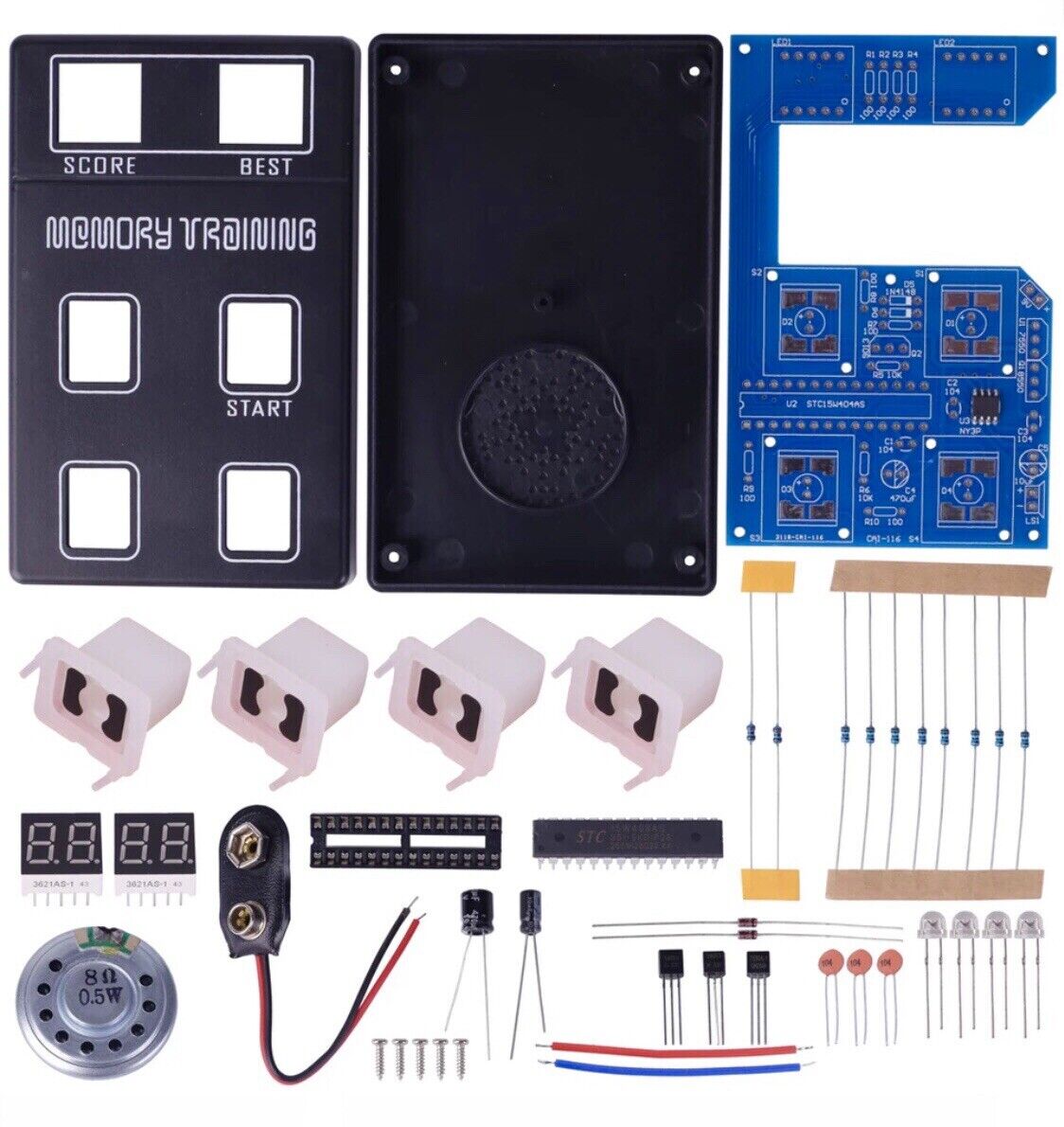 DIY Memory Game Console Electronic Kit LED Training Competition DIY Ki ...