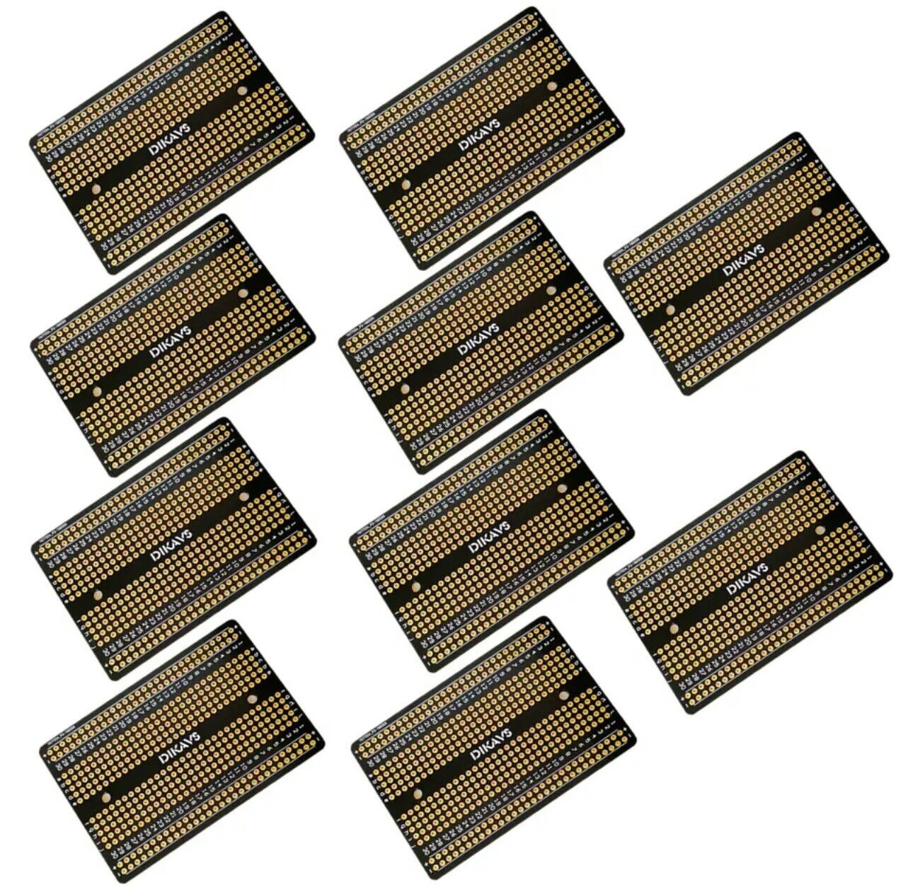 10PCS 80x55 Double Side FR4 Prototype PCB BLACK NON CONNECTED Solder Board
