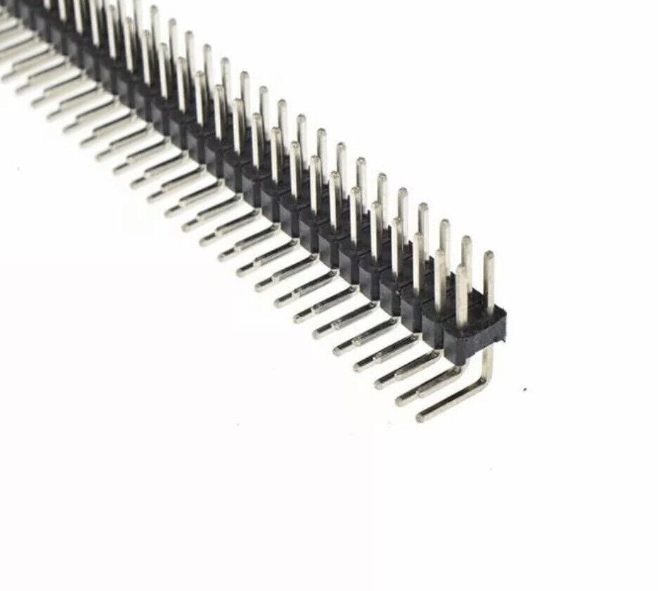 10pcs 2.54mm 90° Right Angle Double Row 80 Pin Male Header Breakable 2 ...