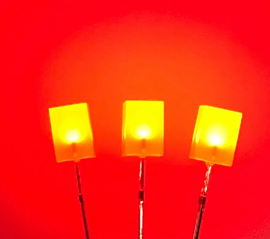 100pcs 5x5x7mm Diffused Red Resin Square Led Light Emitting Diode – SM ...