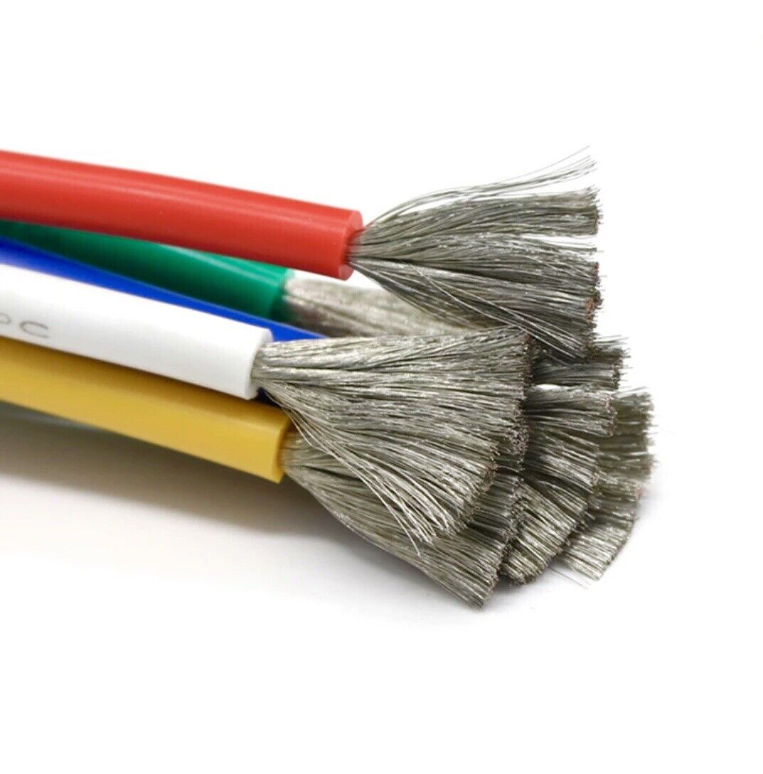 22 AWG Flexible Silicone Copper Wire 100PCS Cable 6 Colours 12” 300mm ...