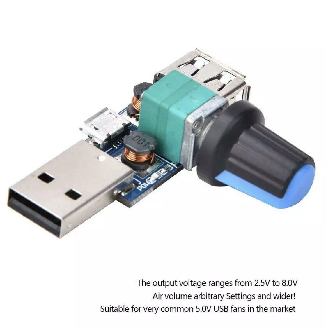 2PCS Fan Speed Controller DC4-12V 5W USB Speed Controller For DIY Elec ...