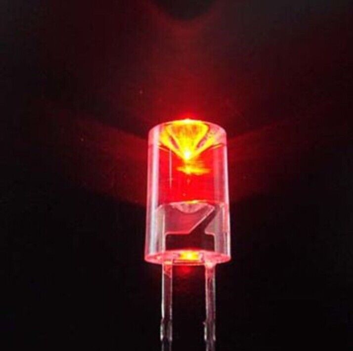 5mm Red Led Light Emitting Diode Flat Top Concave LED 100pcs (625-630n ...