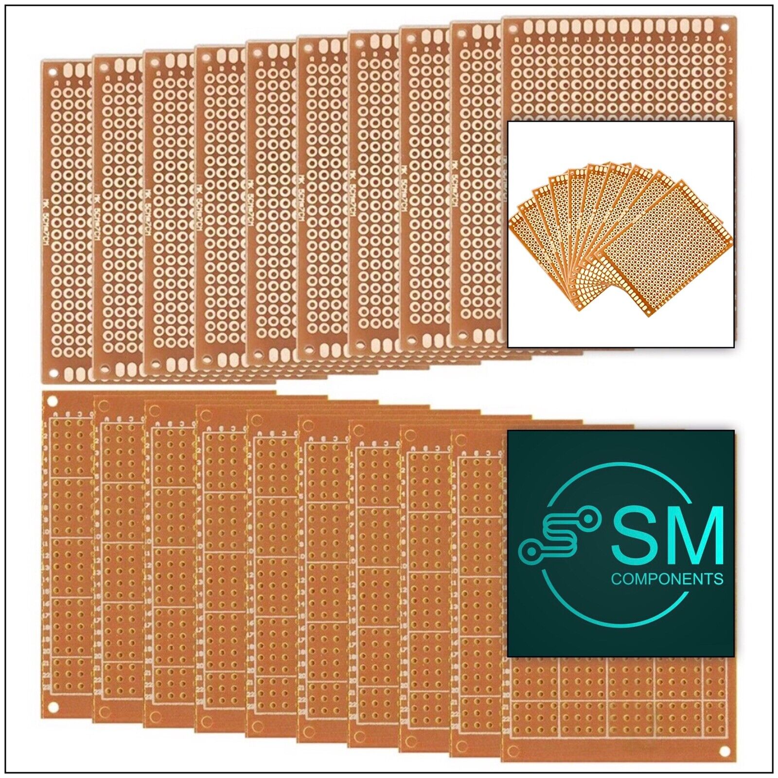 10PC 5x7cm FR-2 Prototype Perfboard Universal Circuit PCB Board Breadb ...