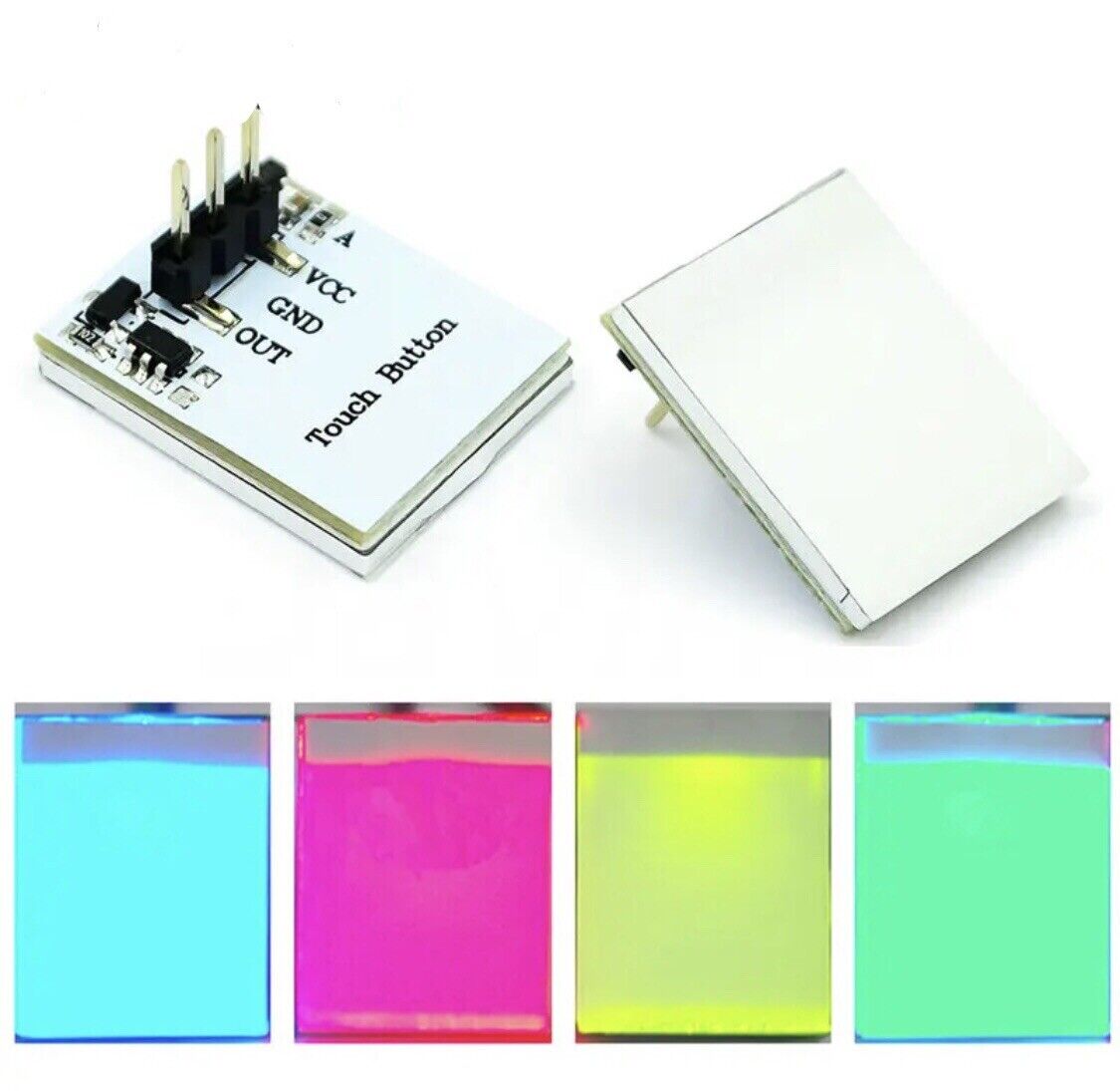 2PCS Capacitive Touch Switch Button GREEN LED Sensor Module HTTM DIY Kit